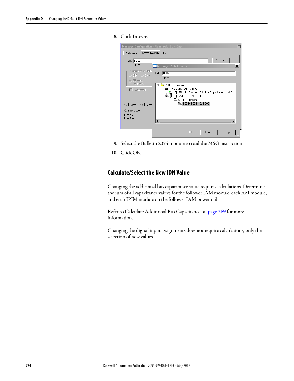 Calculate/select the new idn value | Rockwell Automation 2094-EN02D-M01-Sx Kinetix 6200 and Kinetix 6500 Modular Multi-axis Servo Drives User Manual User Manual | Page 274 / 290