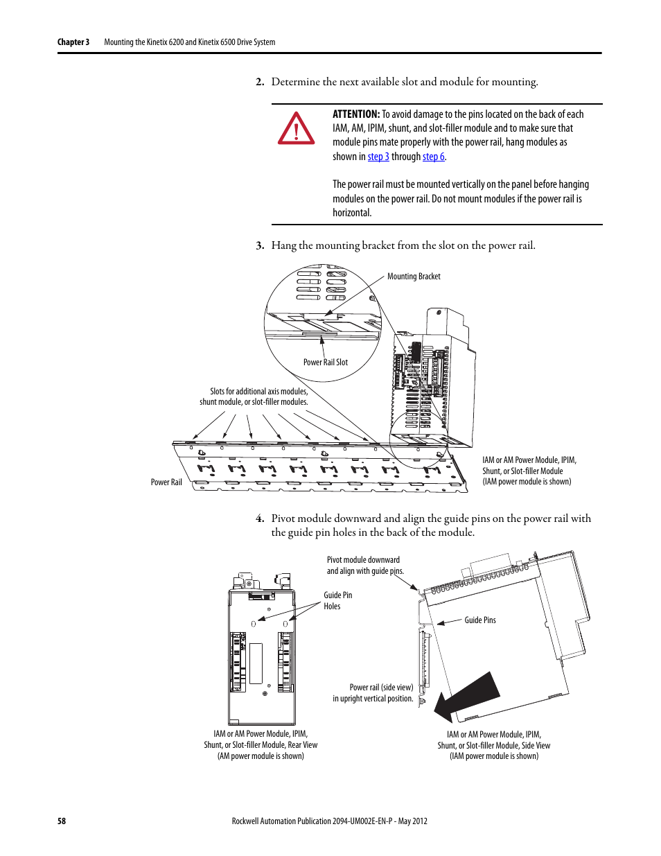 Rockwell Automation 2094-EN02D-M01-Sx Kinetix 6200 and Kinetix 6500 Modular Multi-axis Servo Drives User Manual User Manual | Page 58 / 290