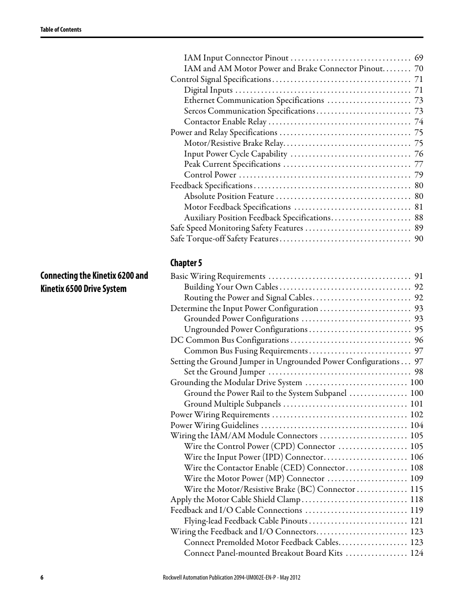 Rockwell Automation 2094-EN02D-M01-Sx Kinetix 6200 and Kinetix 6500 Modular Multi-axis Servo Drives User Manual User Manual | Page 6 / 290