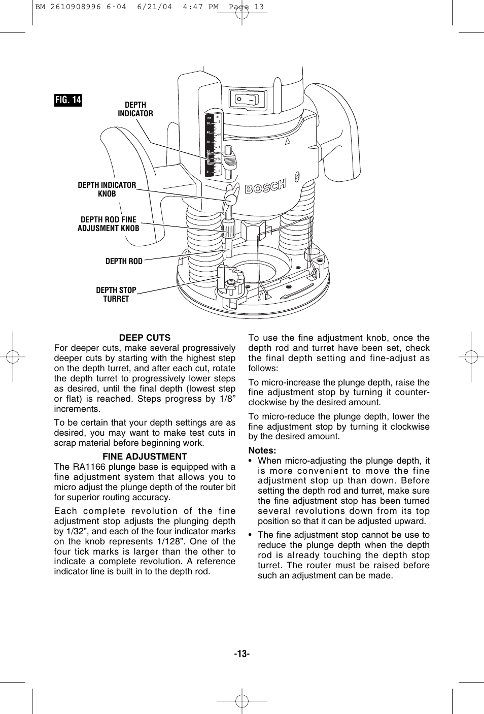 Fig. 14 | Bosch 1617EVSPK User Manual | Page 13 / 68