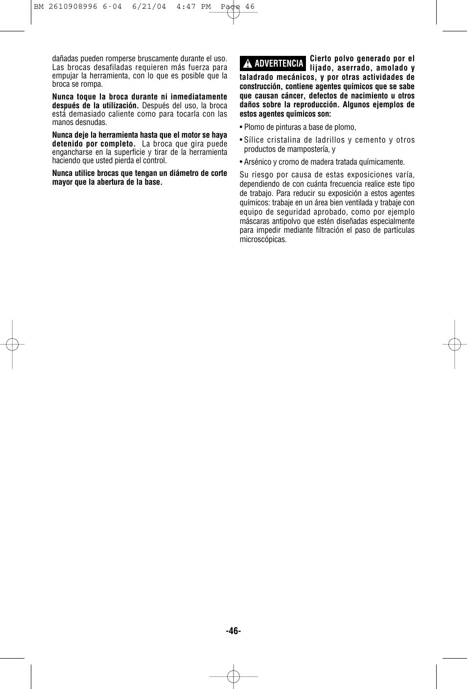 Bosch 1617EVSPK User Manual | Page 46 / 68