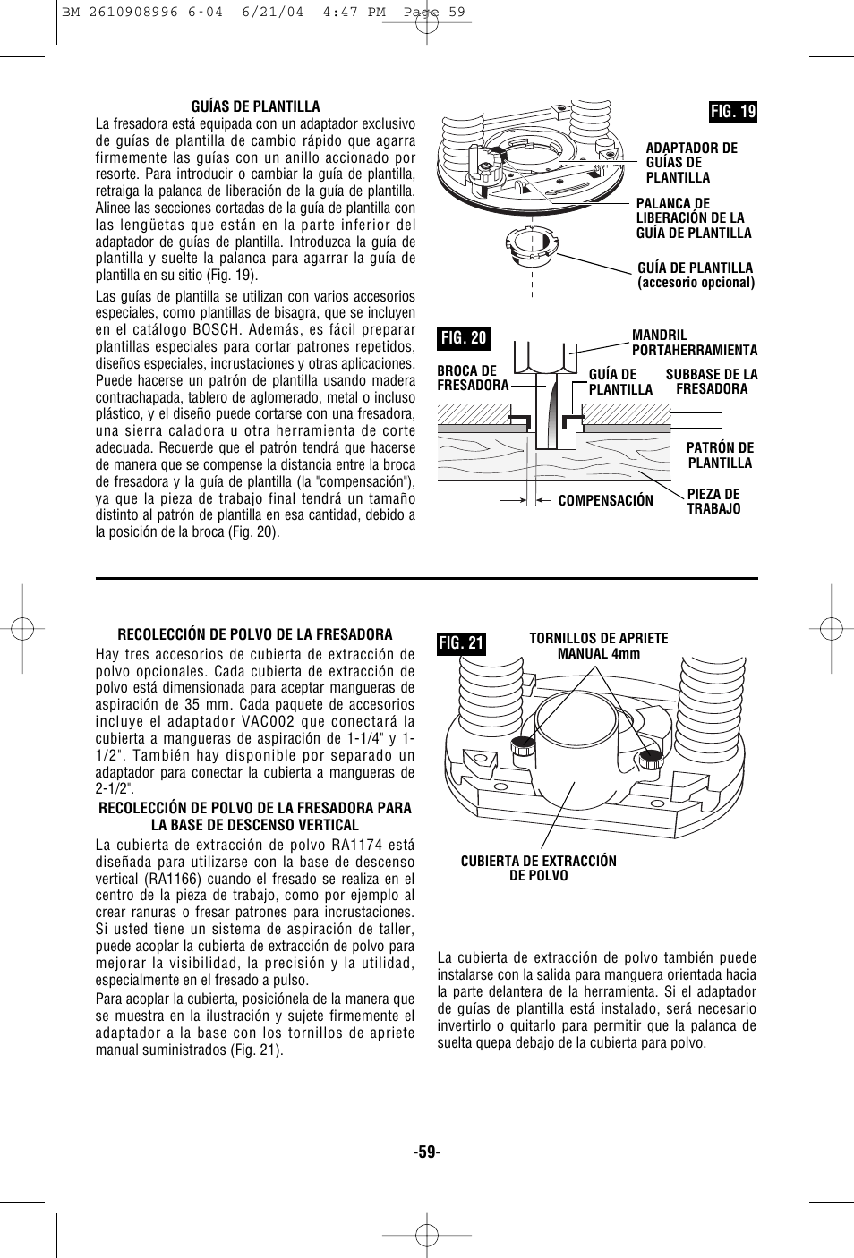 Bosch 1617EVSPK User Manual | Page 59 / 68