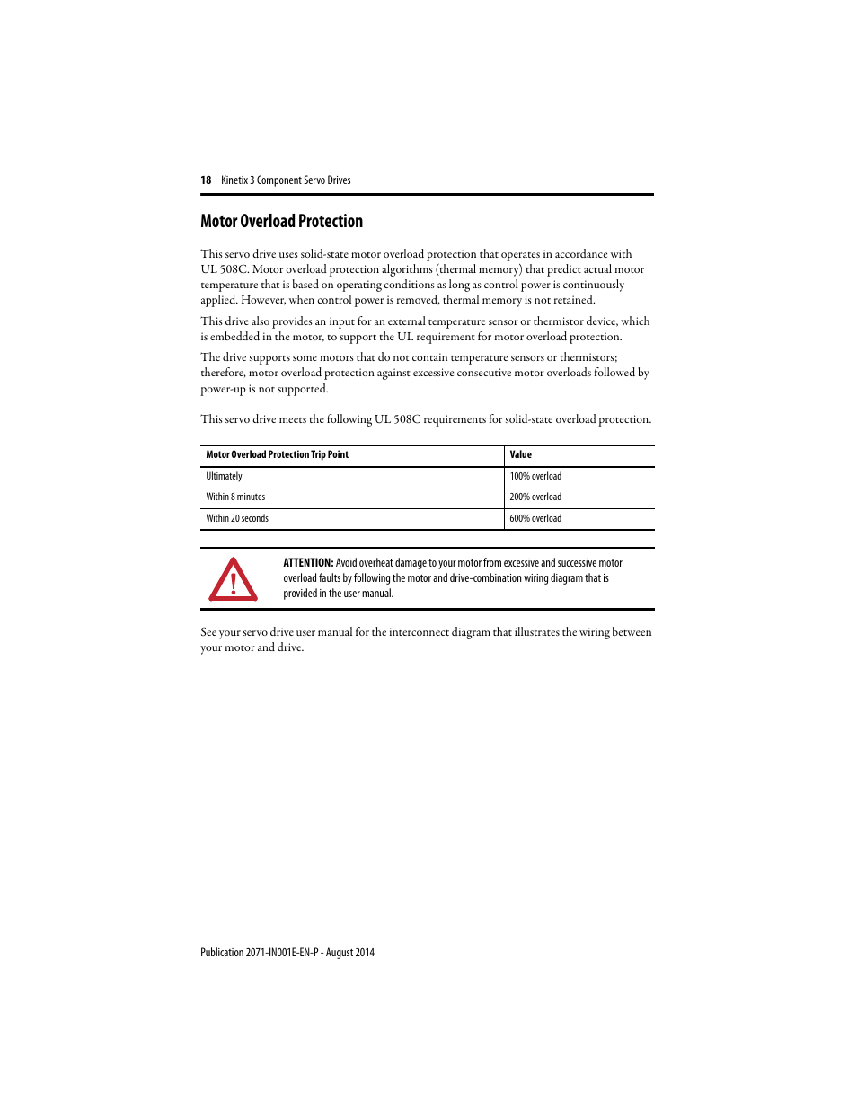 Motor overload protection | Rockwell Automation 2071-Axx Kinetix 3 Component Servo Drive User Manual | Page 18 / 20