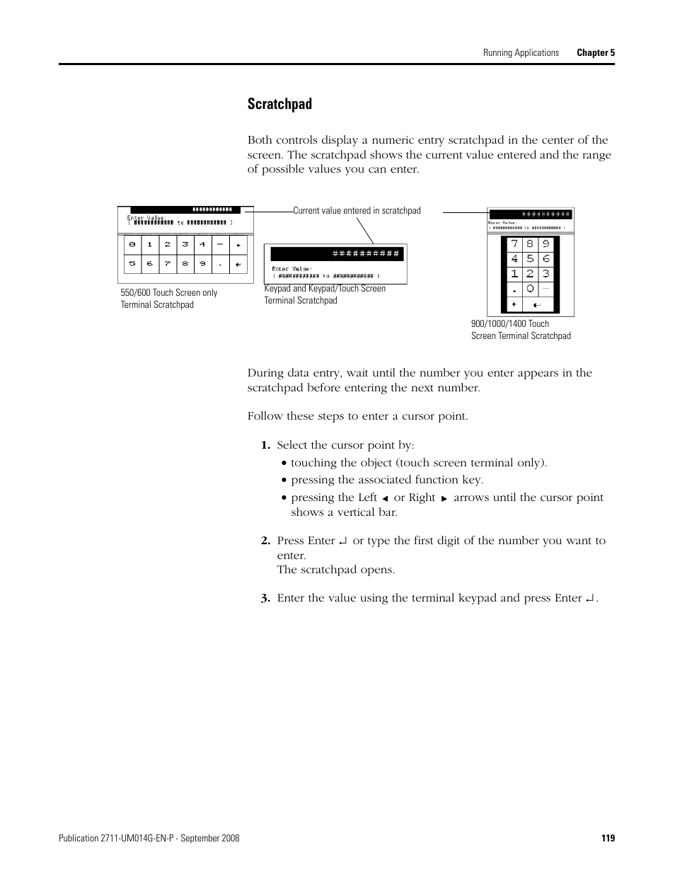 Scratchpad | Rockwell Automation 2711 Standard PanelView Operator Terminal User Manual User Manual | Page 119 / 292