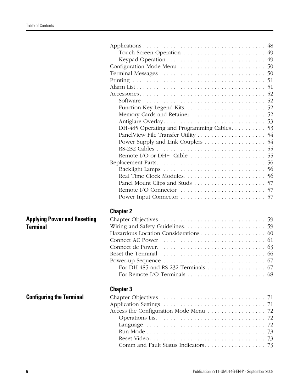 Rockwell Automation 2711 Standard PanelView Operator Terminal User Manual User Manual | Page 6 / 292