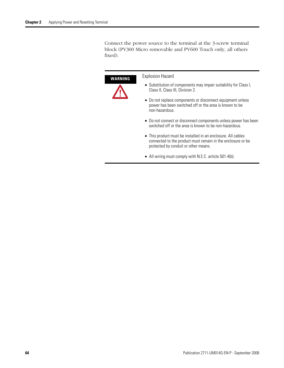 Rockwell Automation 2711 Standard PanelView Operator Terminal User Manual User Manual | Page 64 / 292