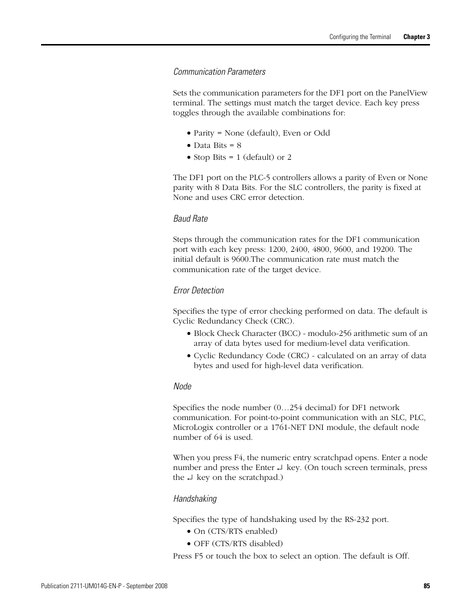 Rockwell Automation 2711 Standard PanelView Operator Terminal User Manual User Manual | Page 85 / 292