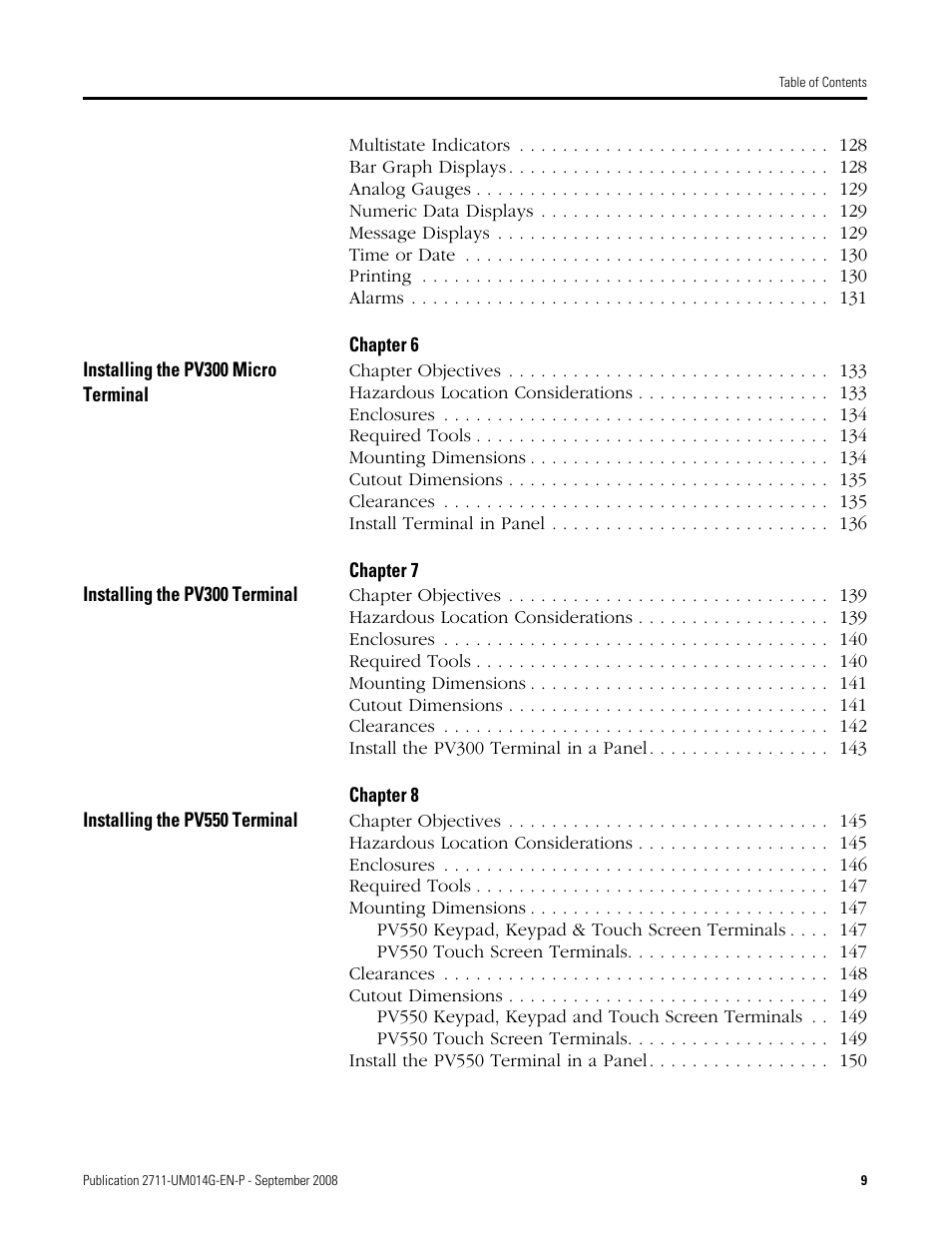 Rockwell Automation 2711 Standard PanelView Operator Terminal User Manual User Manual | Page 9 / 292