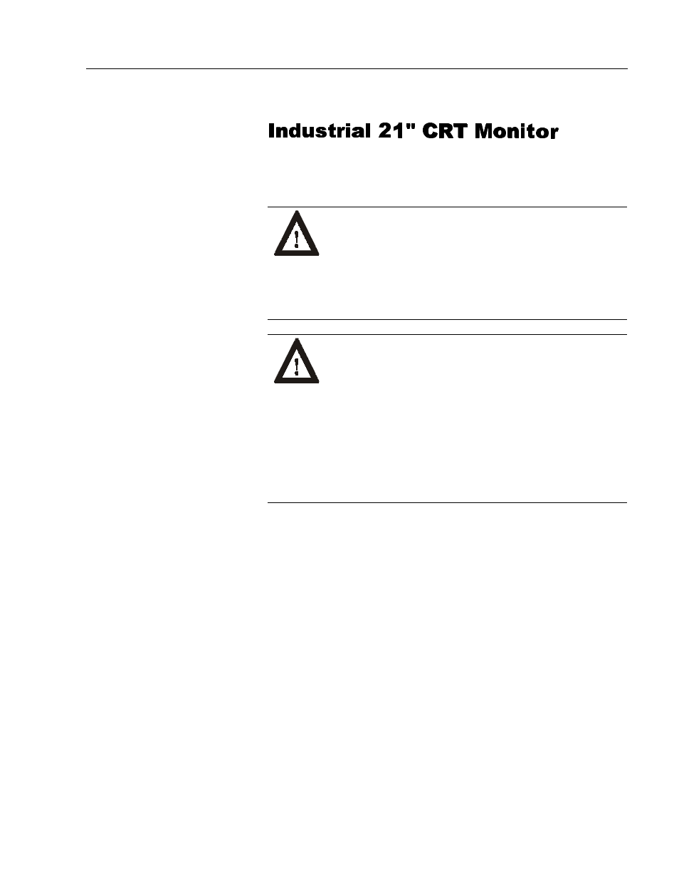 Industrial 21" crt monitor, Description | Rockwell Automation 6158 Industrial 21 inch CRT Monitors User Manual | Page 3 / 24