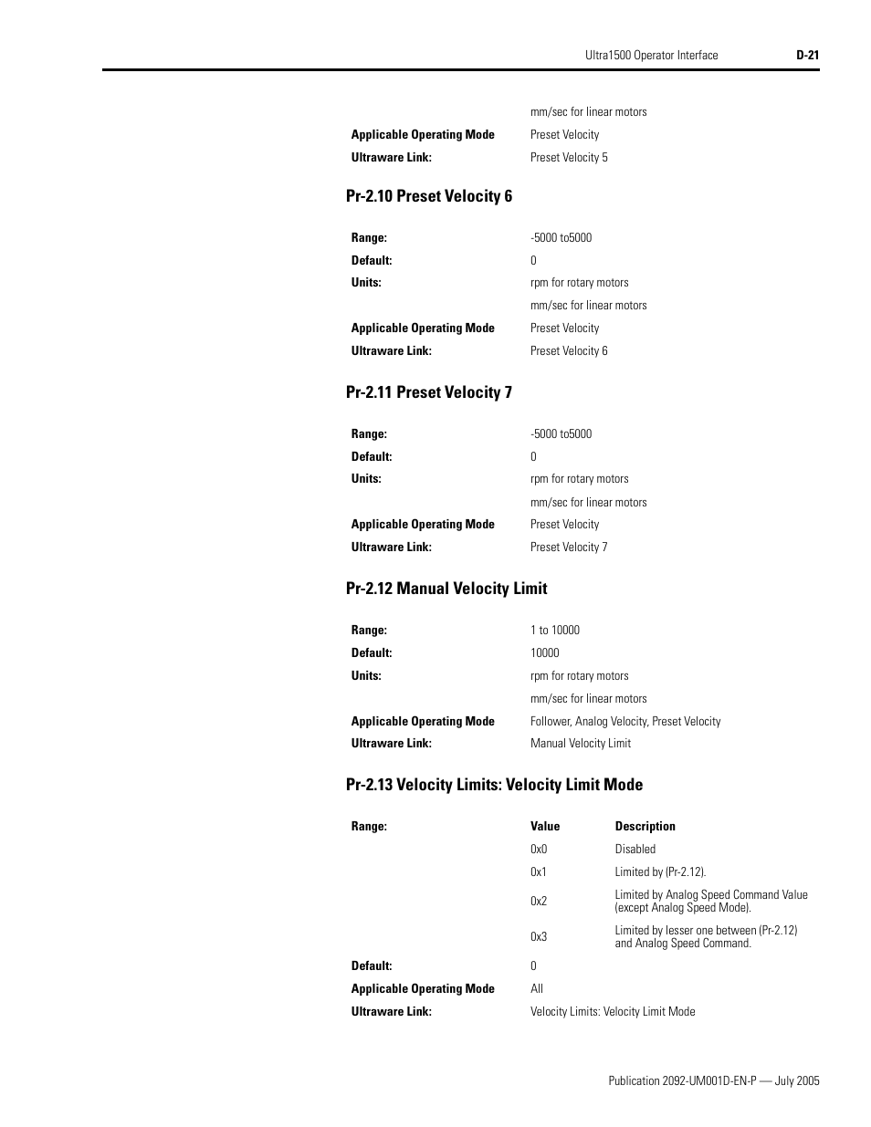 Rockwell Automation 2092-DAx Ultra1500 User Manual User Manual | Page 185 / 204