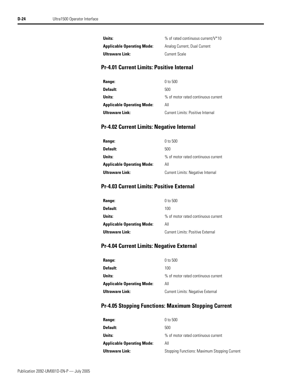 Rockwell Automation 2092-DAx Ultra1500 User Manual User Manual | Page 188 / 204