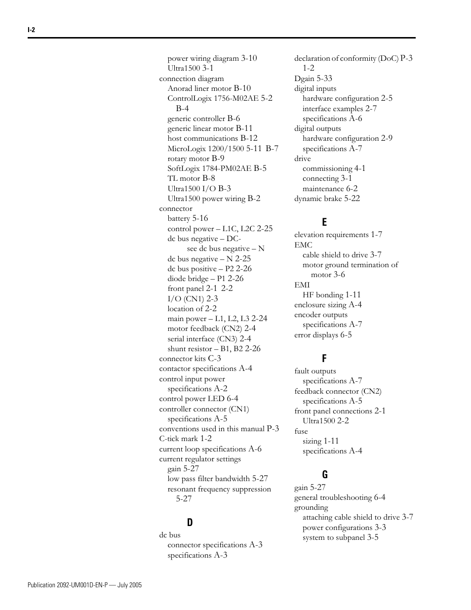 Rockwell Automation 2092-DAx Ultra1500 User Manual User Manual | Page 198 / 204