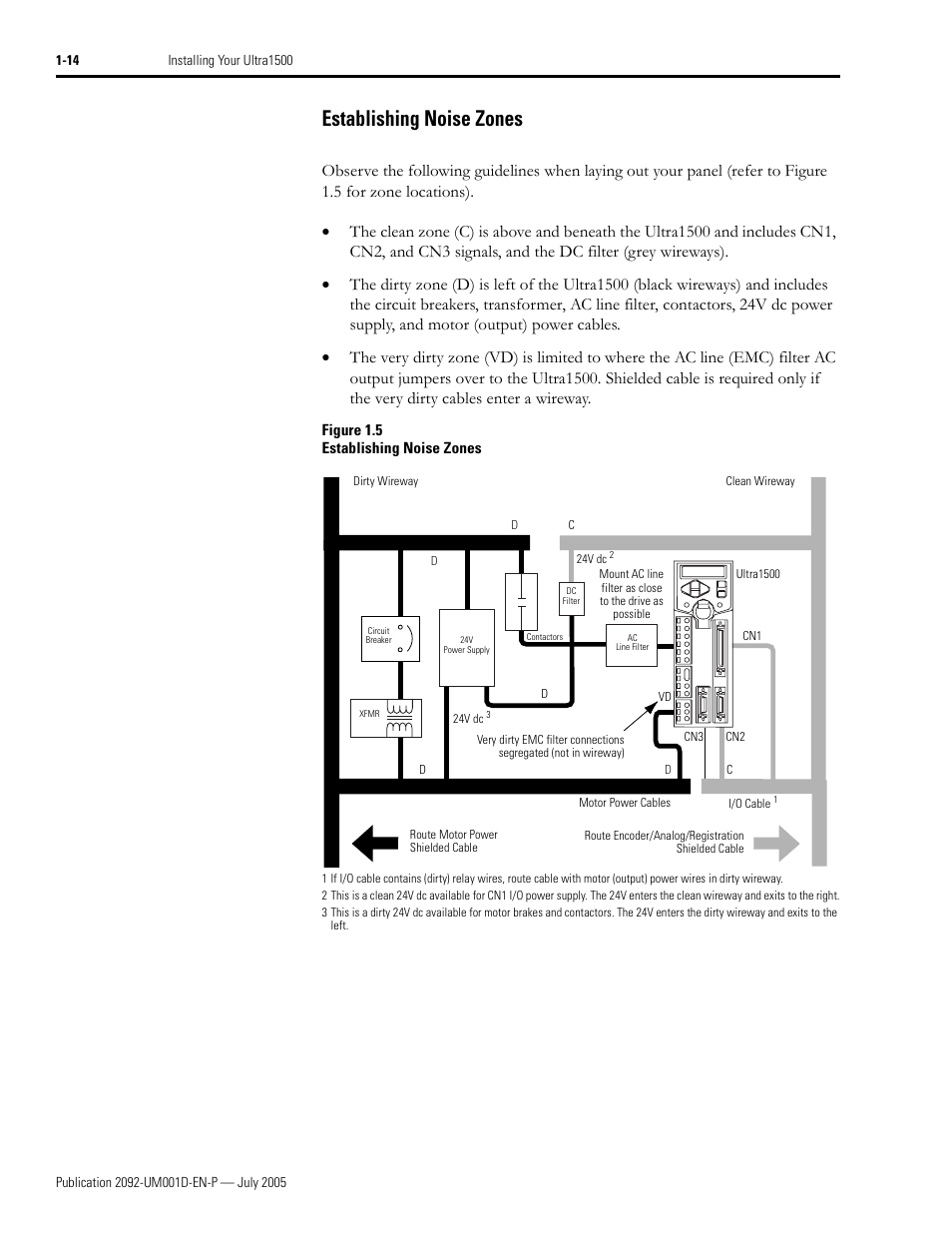 Establishing noise zones, Establishing noise zones -14 | Rockwell Automation 2092-DAx Ultra1500 User Manual User Manual | Page 26 / 204