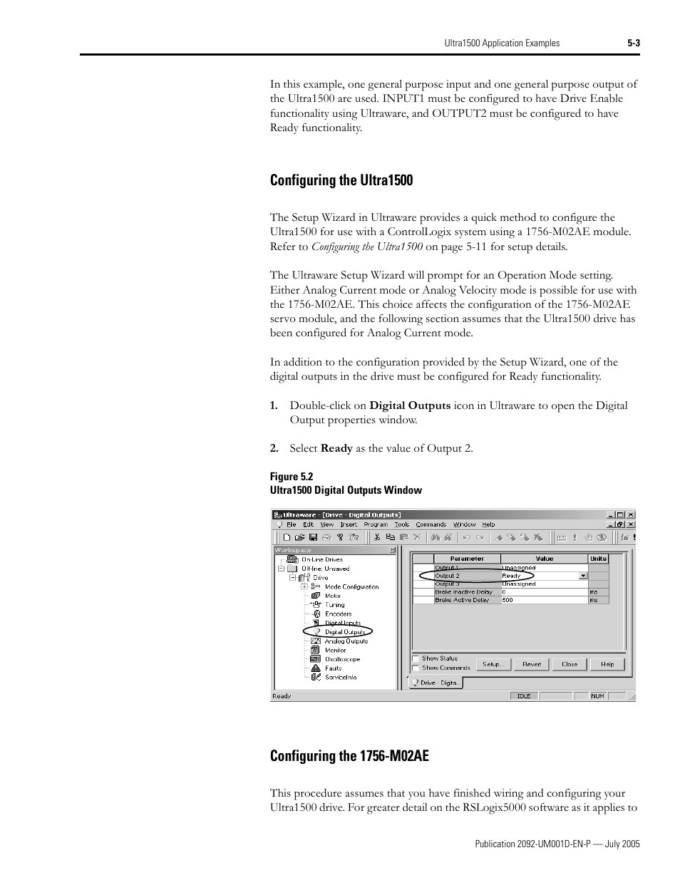 Configuring the ultra1500, Configuring the 1756-m02ae | Rockwell Automation 2092-DAx Ultra1500 User Manual User Manual | Page 83 / 204