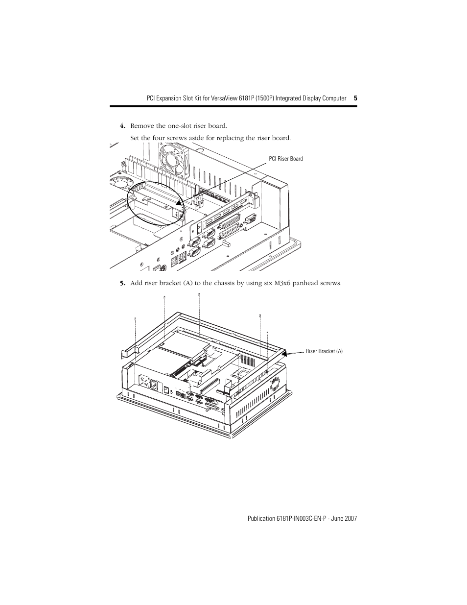 Rockwell Automation 6189V-2PCI15R PCI Expansion Slot Kit User Manual | Page 5 / 12