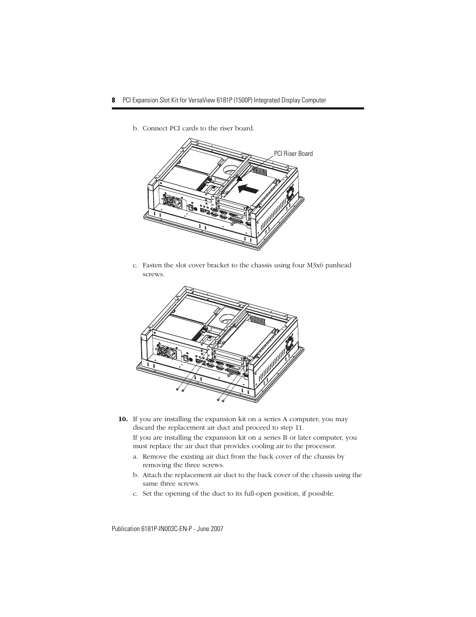 Rockwell Automation 6189V-2PCI15R PCI Expansion Slot Kit User Manual | Page 8 / 12