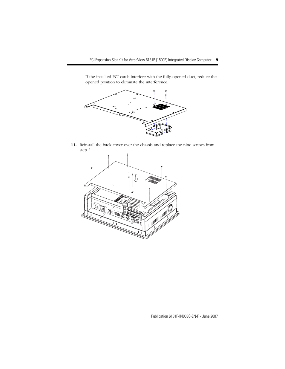 Rockwell Automation 6189V-2PCI15R PCI Expansion Slot Kit User Manual | Page 9 / 12