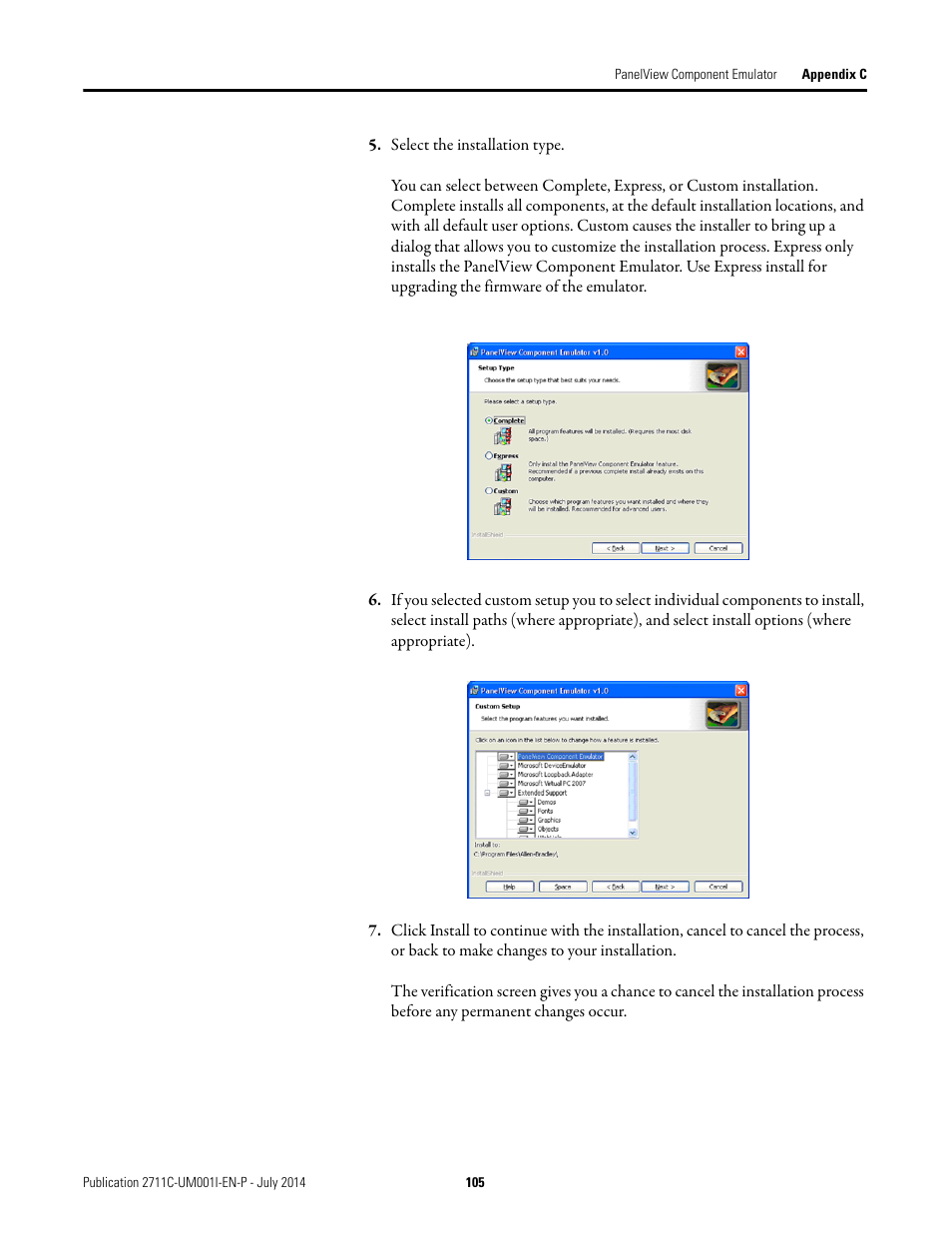 Rockwell Automation 2711C-xxxx PanelView Component HMI Terminals User Manual | Page 105 / 146