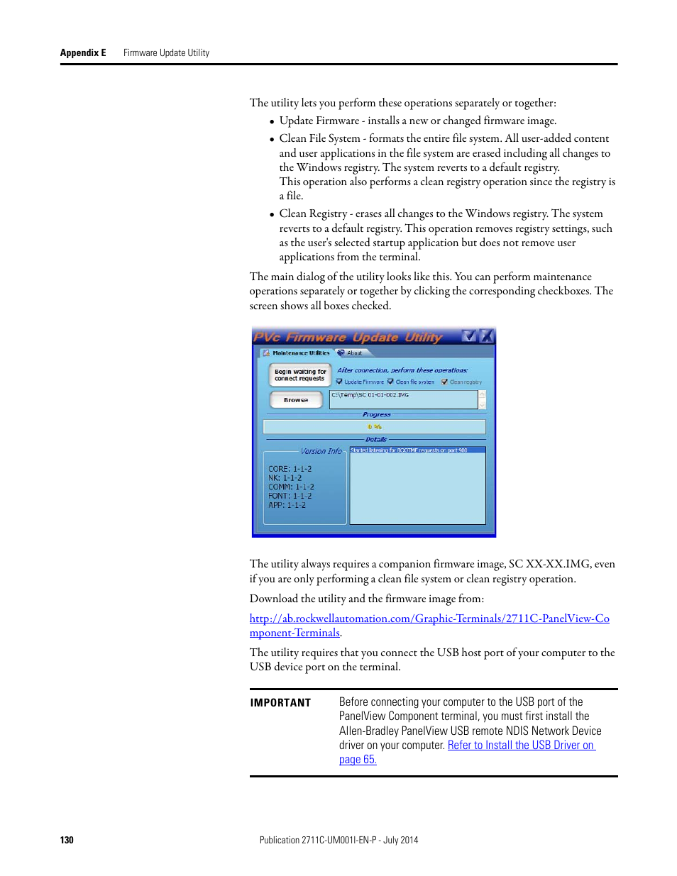 Rockwell Automation 2711C-xxxx PanelView Component HMI Terminals User Manual | Page 130 / 146