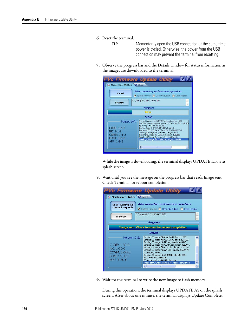 Rockwell Automation 2711C-xxxx PanelView Component HMI Terminals User Manual | Page 134 / 146