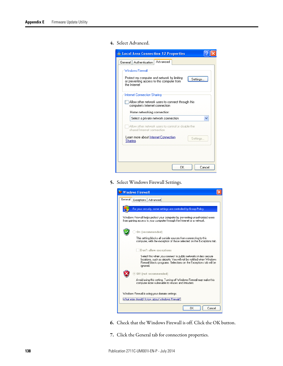 Rockwell Automation 2711C-xxxx PanelView Component HMI Terminals User Manual | Page 138 / 146