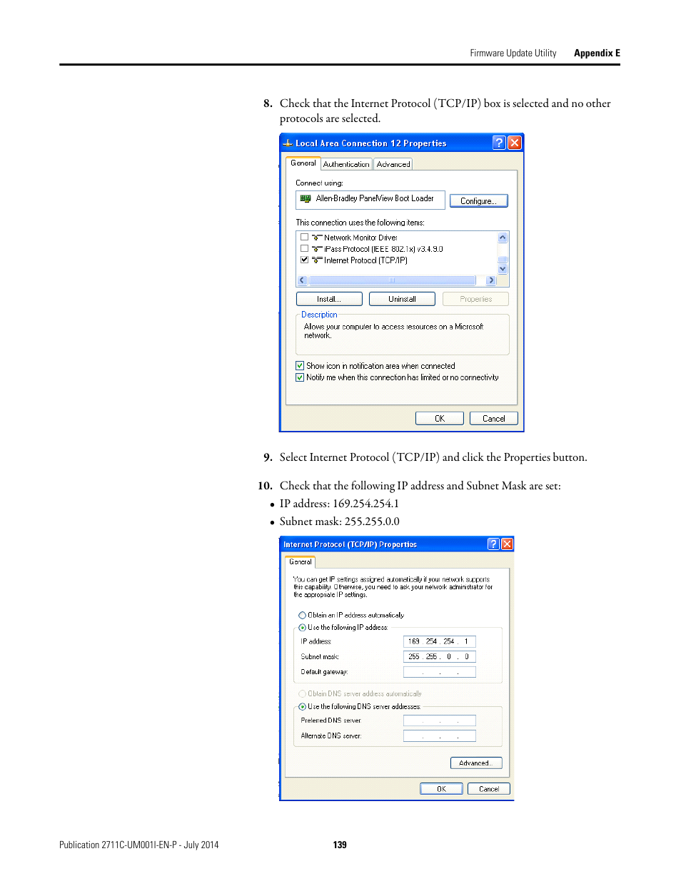 Rockwell Automation 2711C-xxxx PanelView Component HMI Terminals User Manual | Page 139 / 146