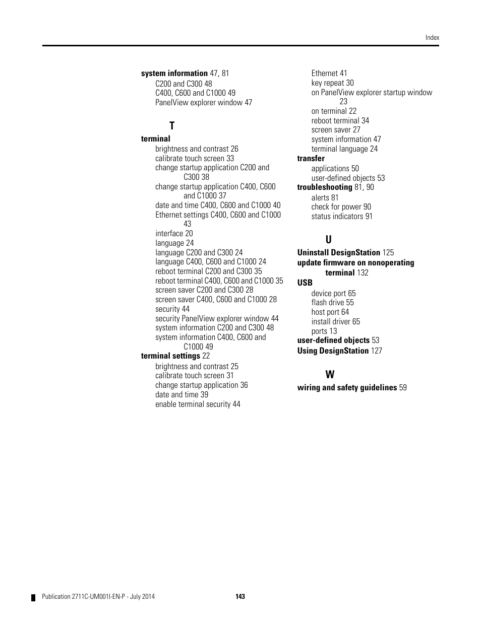 Rockwell Automation 2711C-xxxx PanelView Component HMI Terminals User Manual | Page 143 / 146