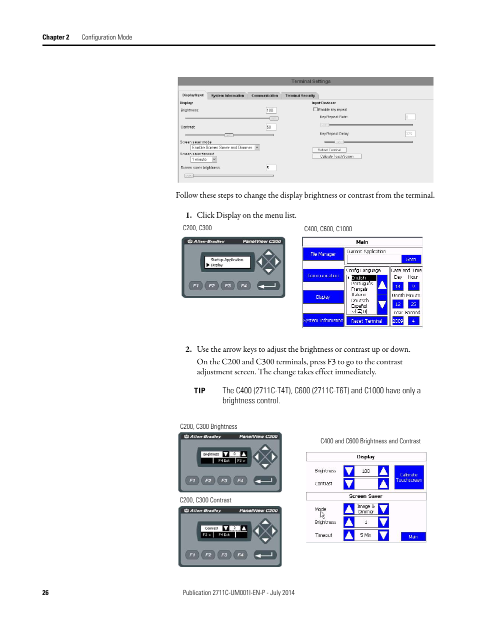 Rockwell Automation 2711C-xxxx PanelView Component HMI Terminals User Manual | Page 26 / 146