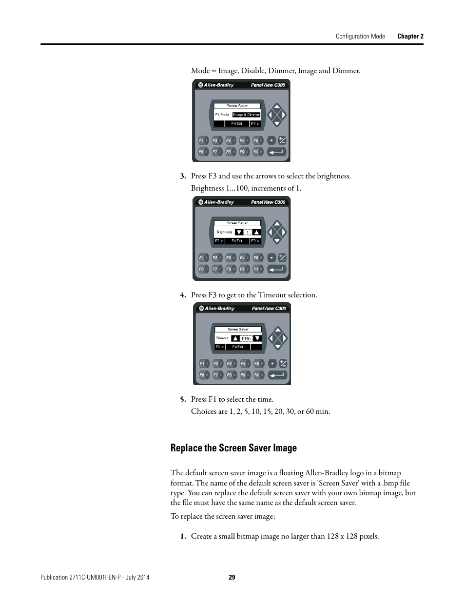 Replace the screen saver image | Rockwell Automation 2711C-xxxx PanelView Component HMI Terminals User Manual | Page 29 / 146