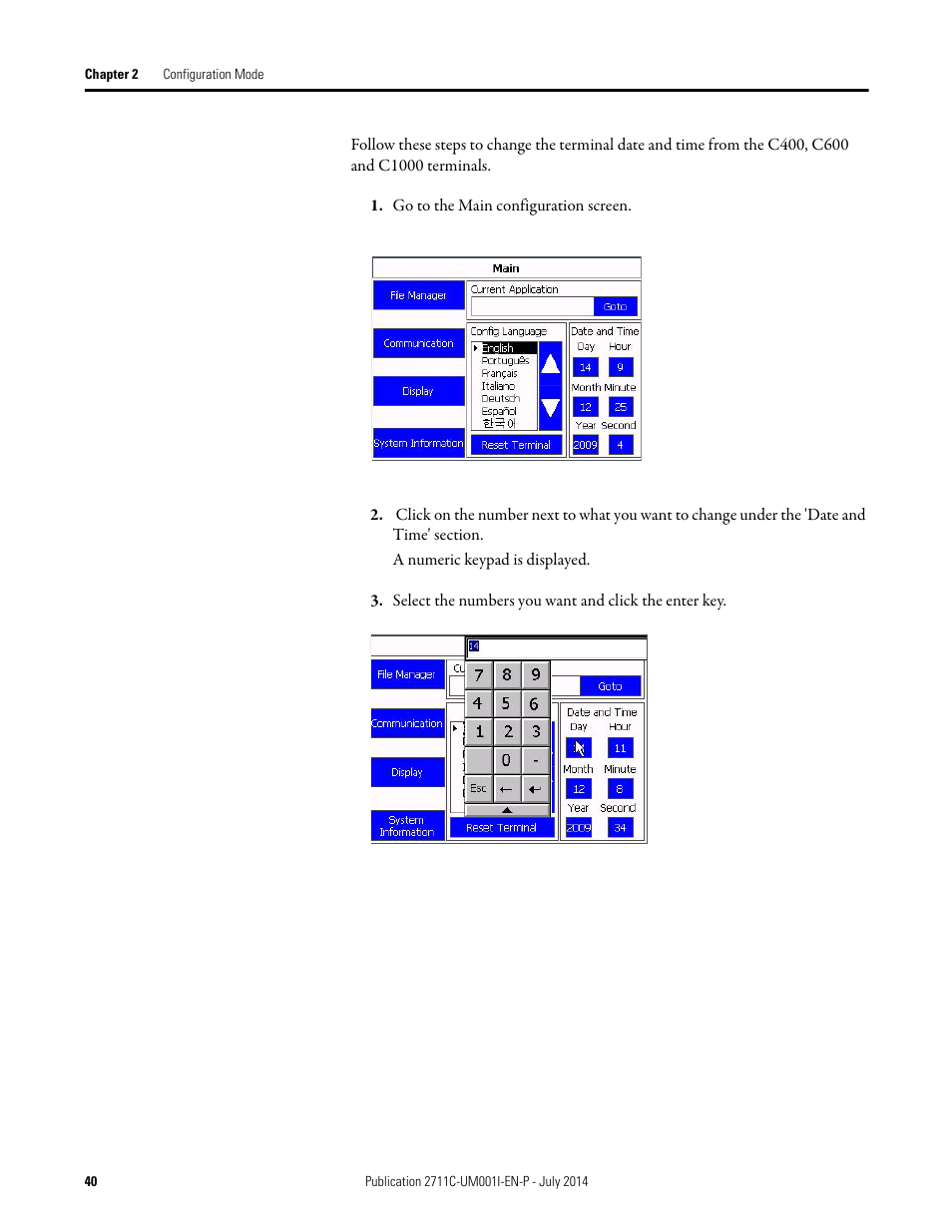 Rockwell Automation 2711C-xxxx PanelView Component HMI Terminals User Manual | Page 40 / 146