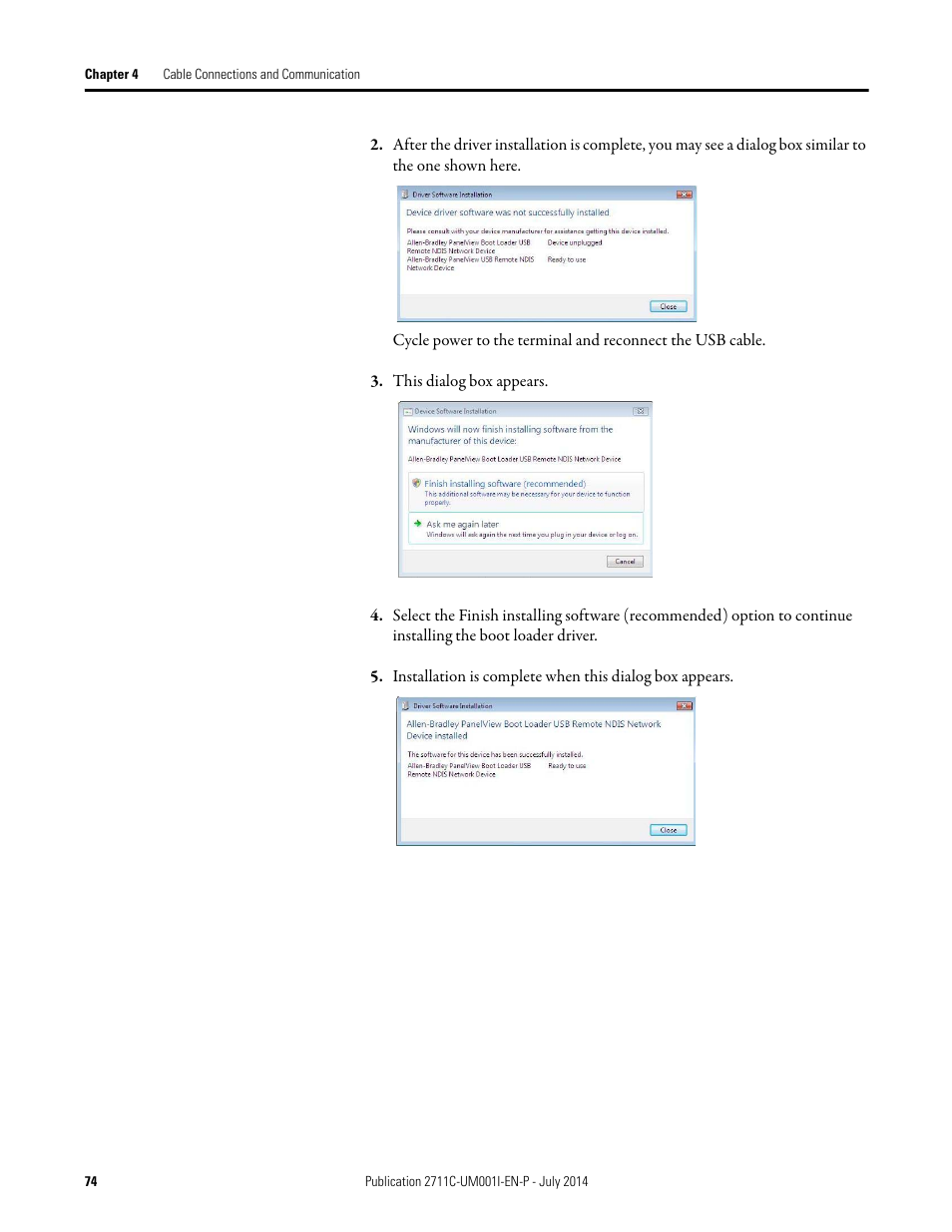 Rockwell Automation 2711C-xxxx PanelView Component HMI Terminals User Manual | Page 74 / 146