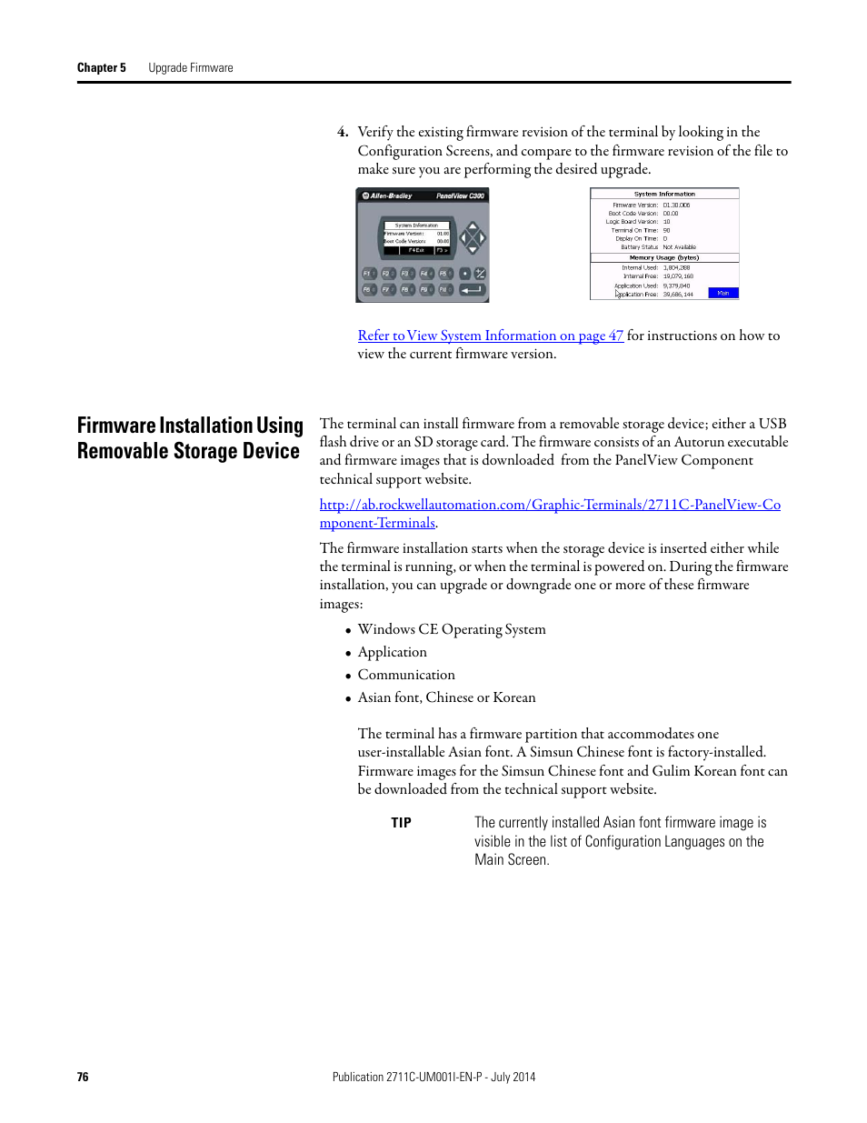Rockwell Automation 2711C-xxxx PanelView Component HMI Terminals User Manual | Page 76 / 146