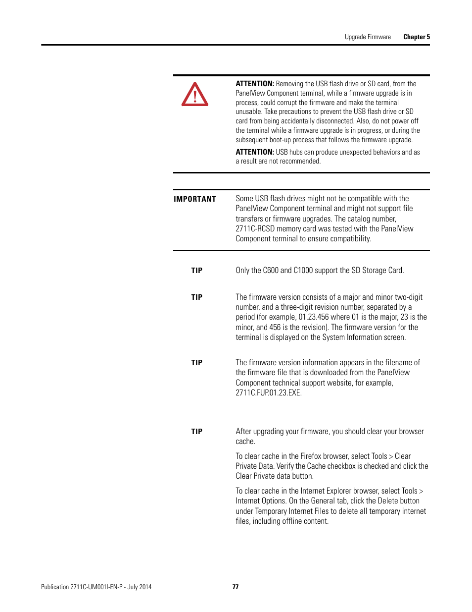 Rockwell Automation 2711C-xxxx PanelView Component HMI Terminals User Manual | Page 77 / 146