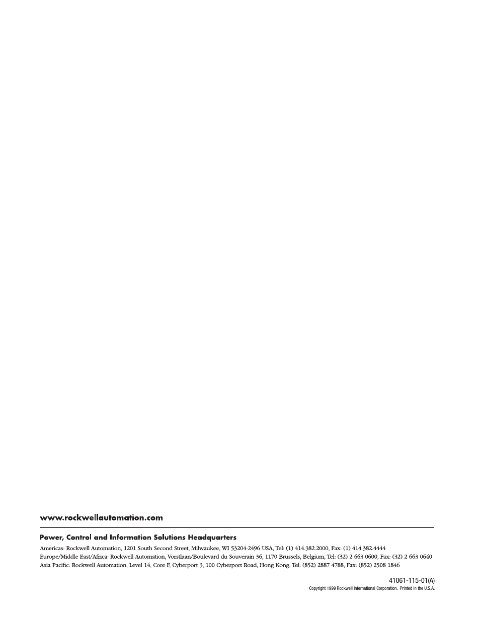 Back cover | Rockwell Automation 2706-LV2xX, -LV4xX Dataliner DL40 Plus Message Display Installation User Manual | Page 12 / 12