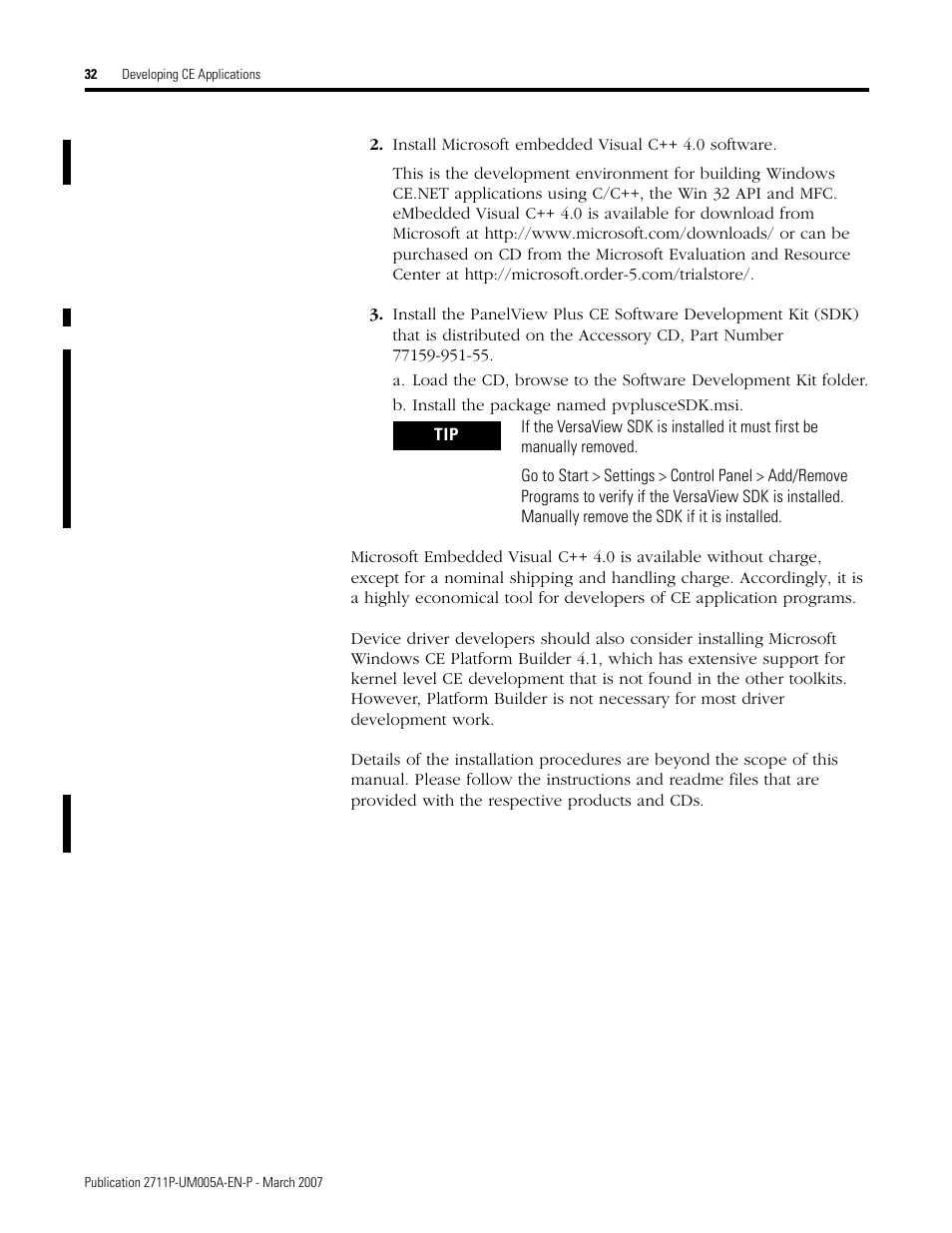 Rockwell Automation 2711P Software Development Kit User Manual User Manual | Page 32 / 104