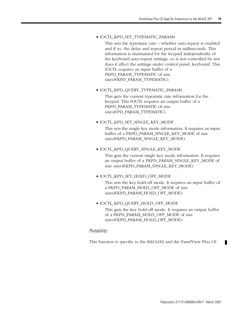 Rockwell Automation 2711P Software Development Kit User Manual User Manual | Page 71 / 104