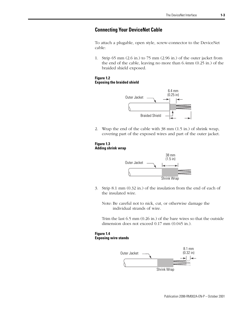Connecting your devicenet cable, Connecting your devicenet cable -3 | Rockwell Automation 2098-IPD-020-DN Ultra5000 Series Intelligent Positioning Drives with DeviceNet Reference Manual User Manual | Page 11 / 92