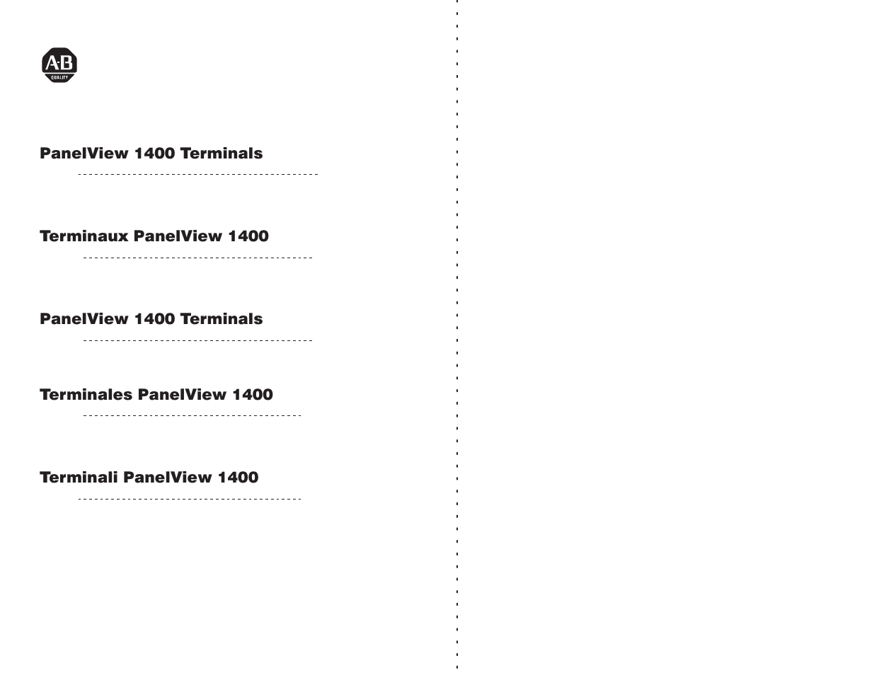 Rockwell Automation 2711 PanelView 1400 Terminals Installation Instructions User Manual | 62 pages