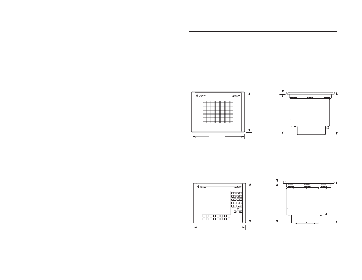 Dimensions de montage | Rockwell Automation 2711 PanelView 1400 Terminals Installation Instructions User Manual | Page 17 / 62