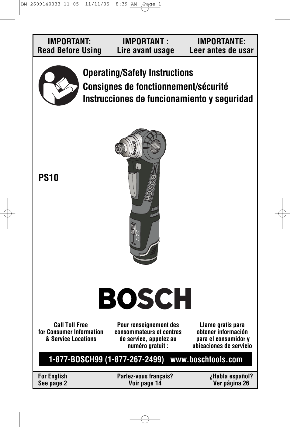 Bosch PS10 User Manual | 40 pages