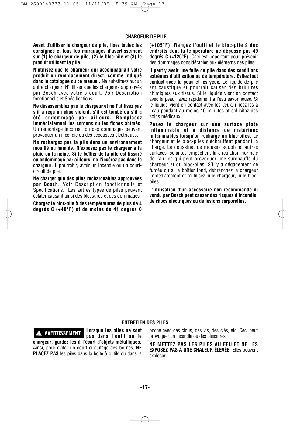 Bosch PS10 User Manual | Page 17 / 40