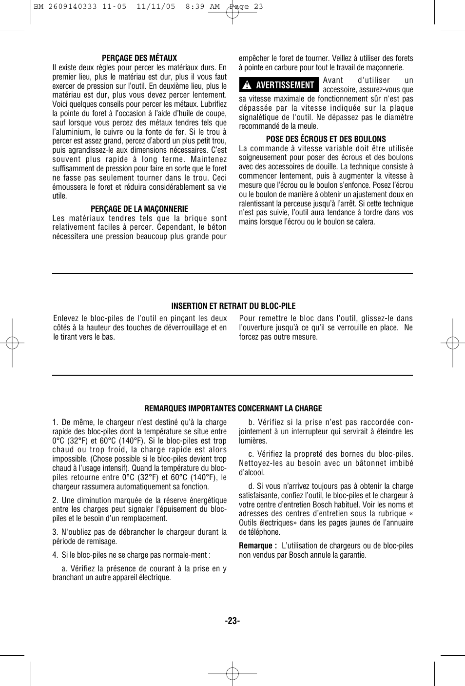 Bosch PS10 User Manual | Page 23 / 40