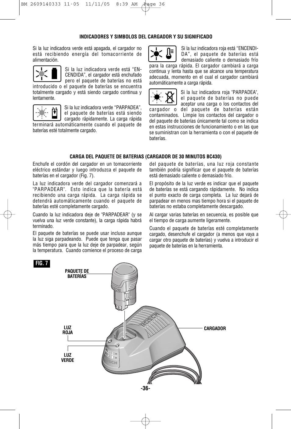 Bosch PS10 User Manual | Page 36 / 40