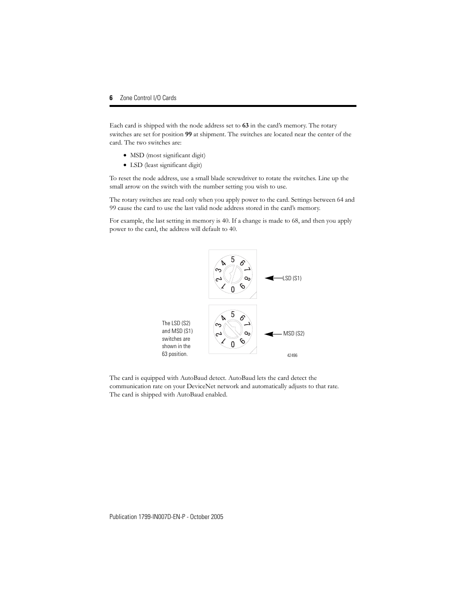 Rockwell Automation 1799-D10U10VZC Zone Control I/O Cards  User Manual | Page 6 / 24