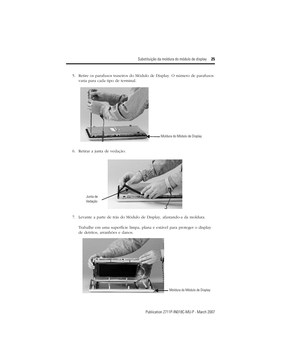 Rockwell Automation 2711P-RBxxx Display Module Bezel Replacement Installation Instructions User Manual | Page 25 / 28
