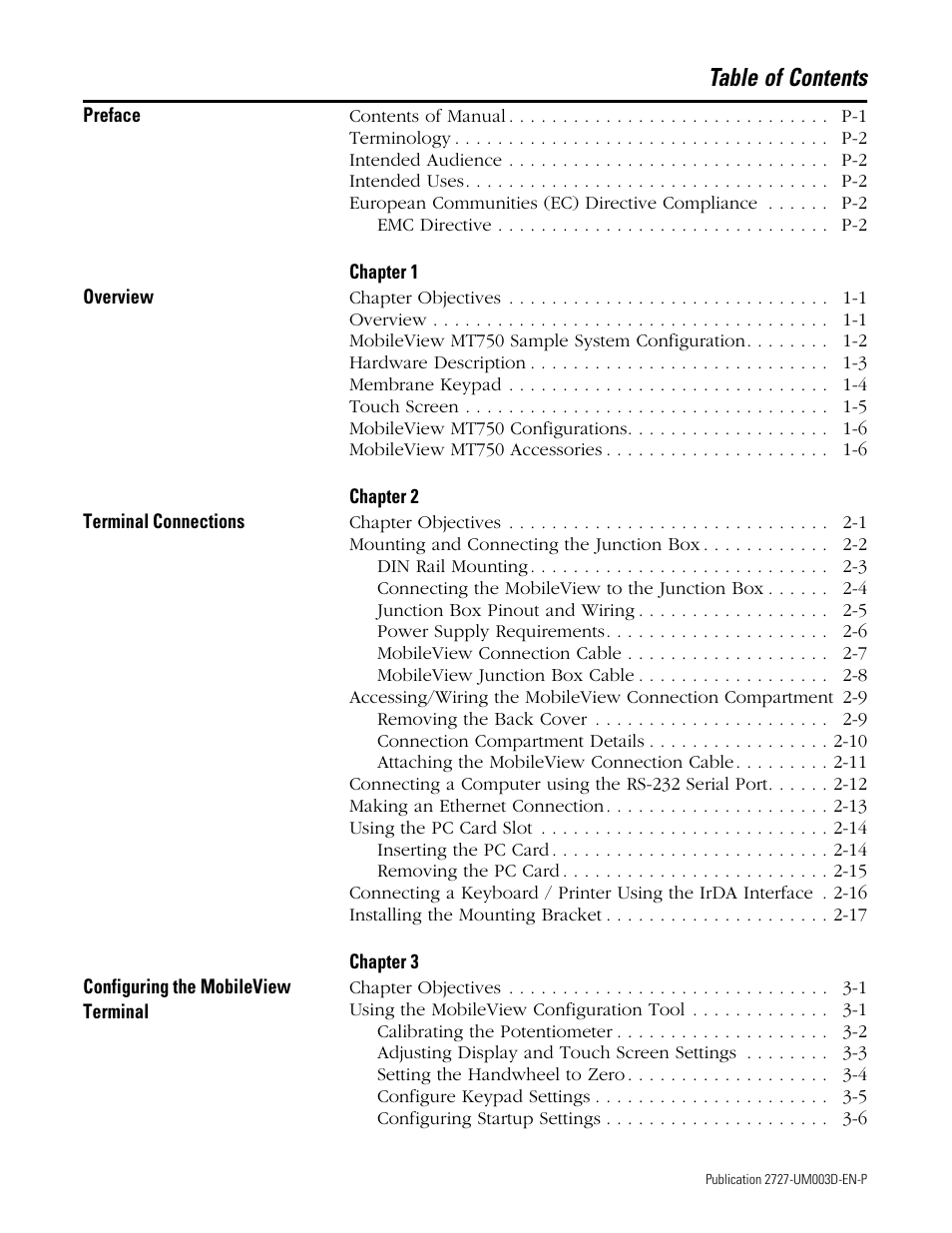 Rockwell Automation 2727-M7P20D1P1, -M7P20D1Q2,-M7P20D1Q3 MobileView Machine Terminal MT750 User Manual | Page 7 / 108