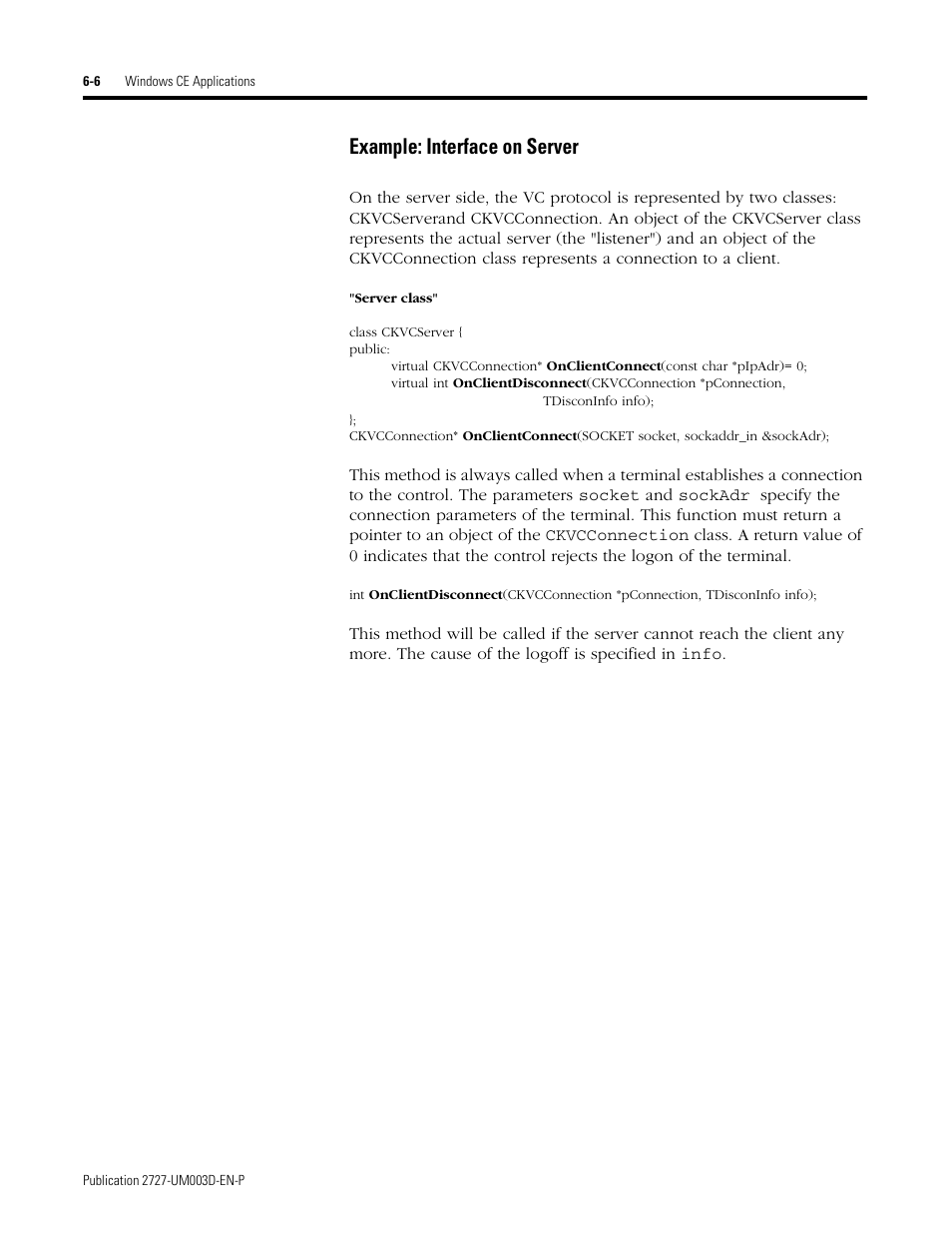 Example: interface on server -7, Example: interface on server | Rockwell Automation 2727-M7P20D1P1, -M7P20D1Q2,-M7P20D1Q3 MobileView Machine Terminal MT750 User Manual | Page 88 / 108