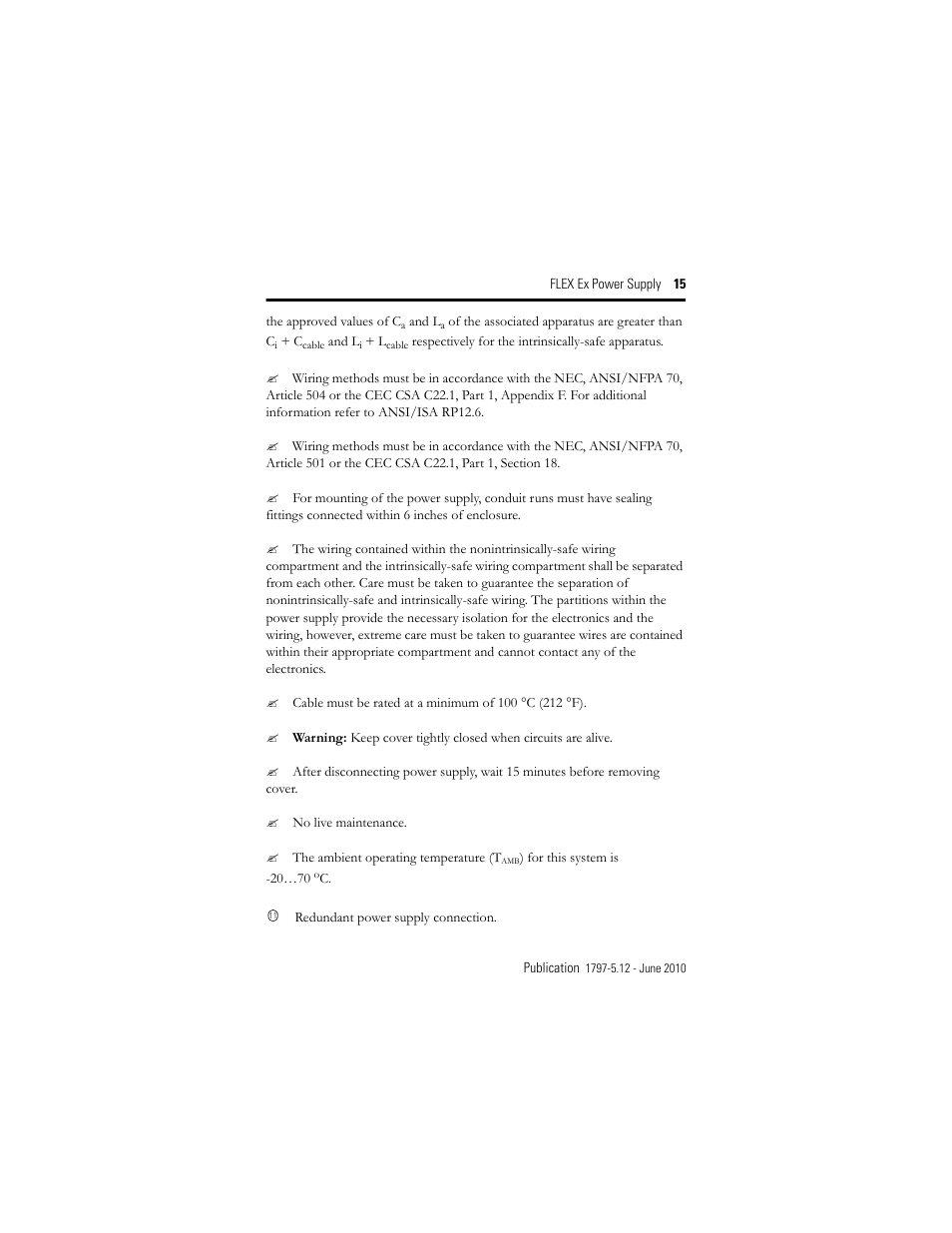 Rockwell Automation 1797-PS2N2 FLEX Ex Power Supply User Manual | Page 15 / 20