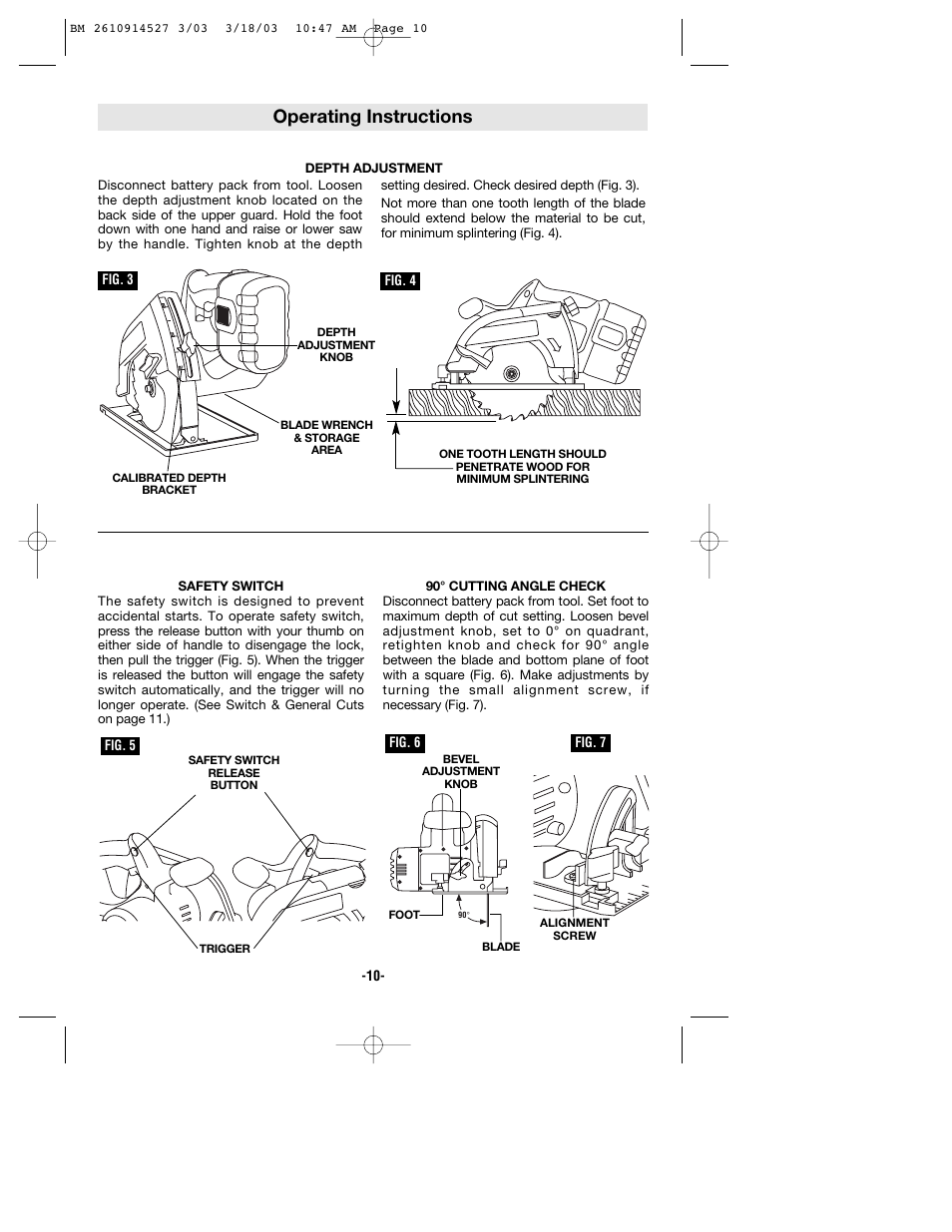 Operating instructions | Bosch 1662 User Manual | Page 10 / 44