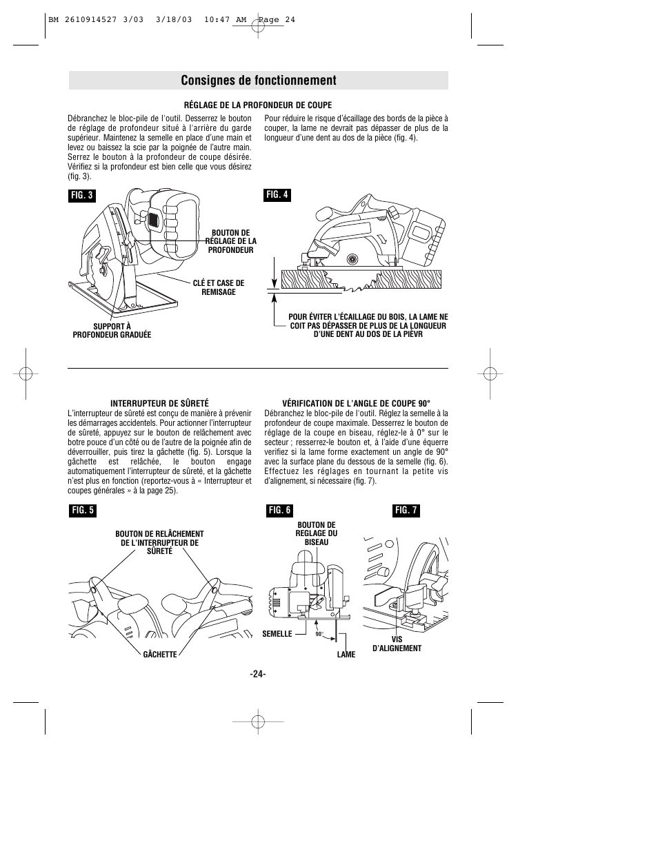 Consignes de fonctionnement | Bosch 1662 User Manual | Page 24 / 44